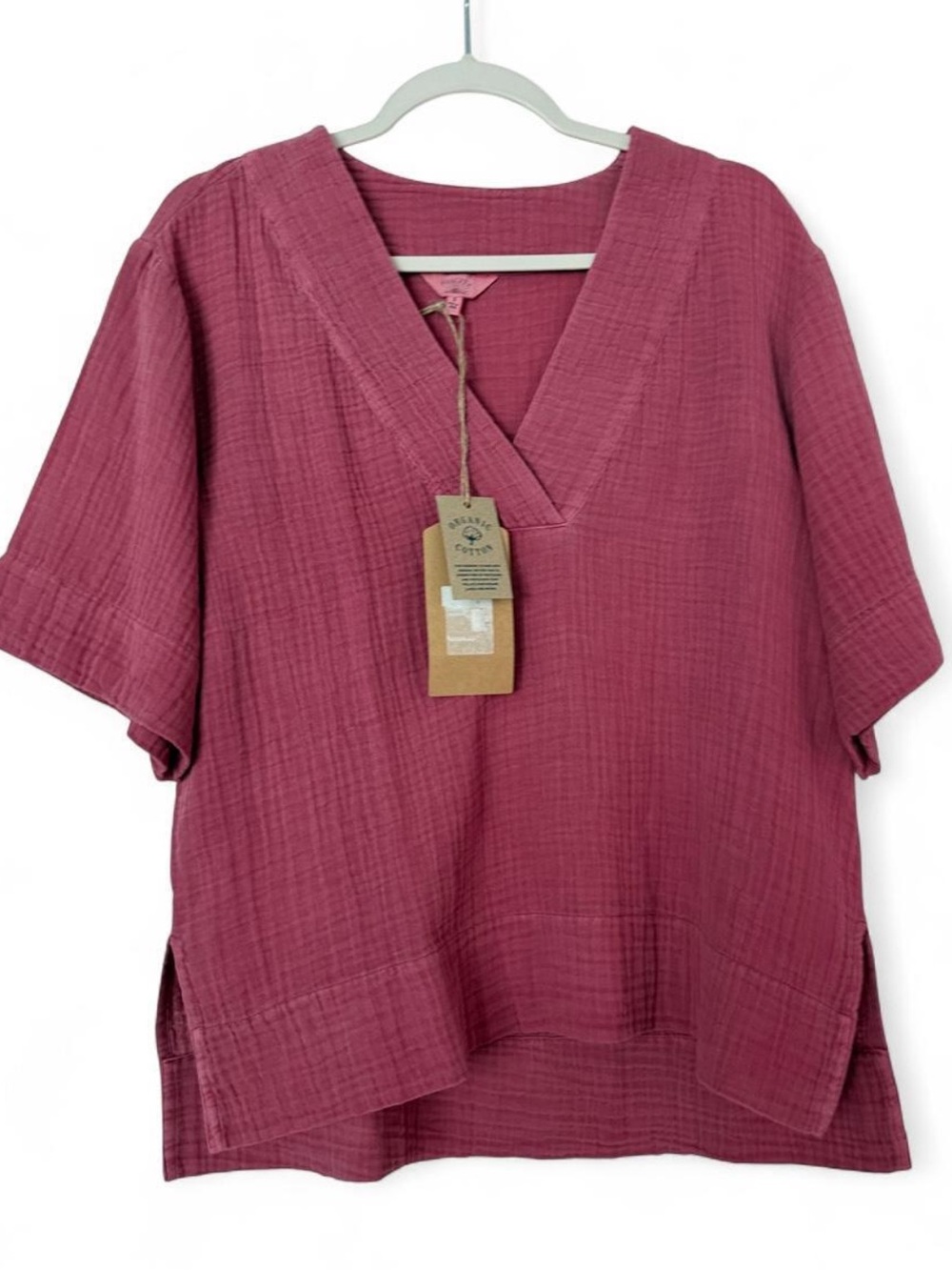Faherty V-Neck Short Sleeve Tunic